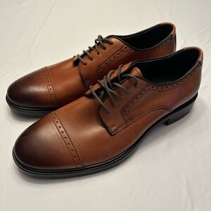 Johnston and Murphy Classic Brown Leather Men's Dress Shoes